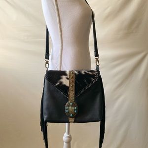 Cowhide Leather Crossbody Bag